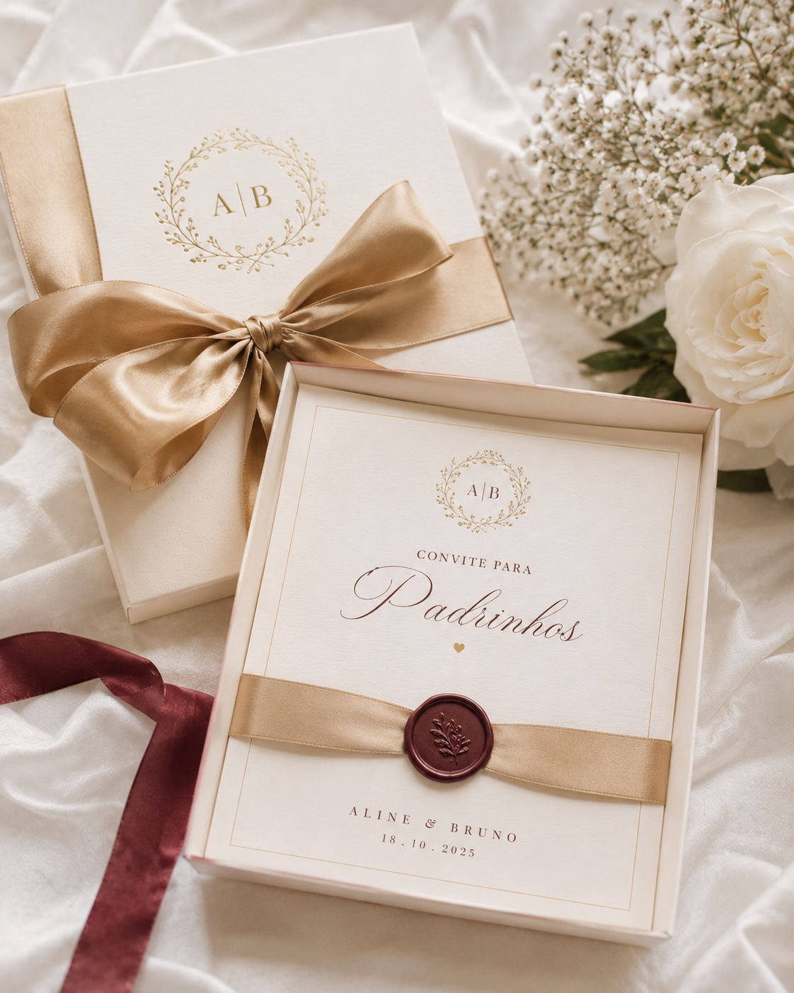 Casal recém-casado com presente personalizado